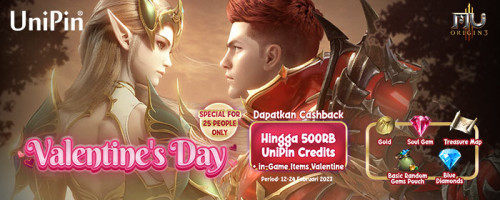 Valentine’s Day – Dapatkan Cashback & In-Game Item Penuh Cinta Saat Top Up Game MU ORIGIN 3 di UniPin